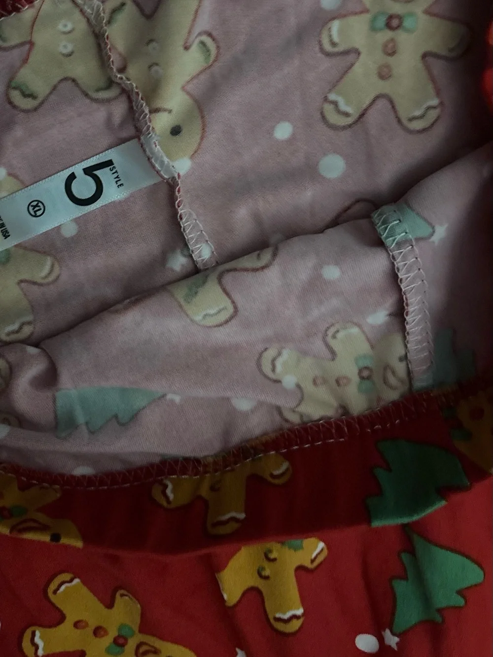 Carter's Red Gingerbread & Green Tree Holiday Leggings